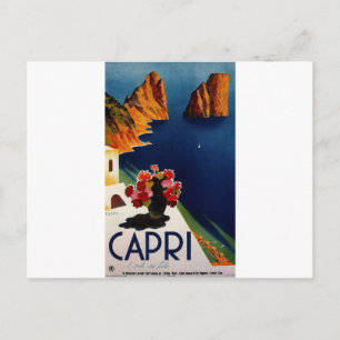 Vintage Capri Italy Travel Postcard