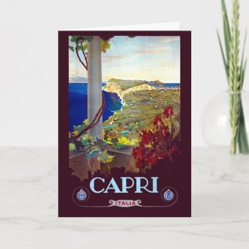 Vintage Capri Italy Travel Postcard