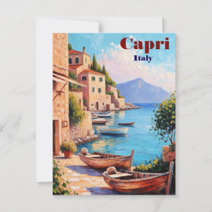 Vintage Capri Italy Travel Postcard – Retro Medite
