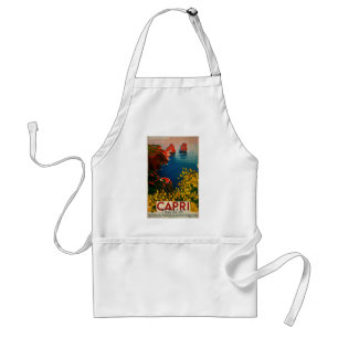 Vintage Capri L'Isola del Sole Italy Adult Apron