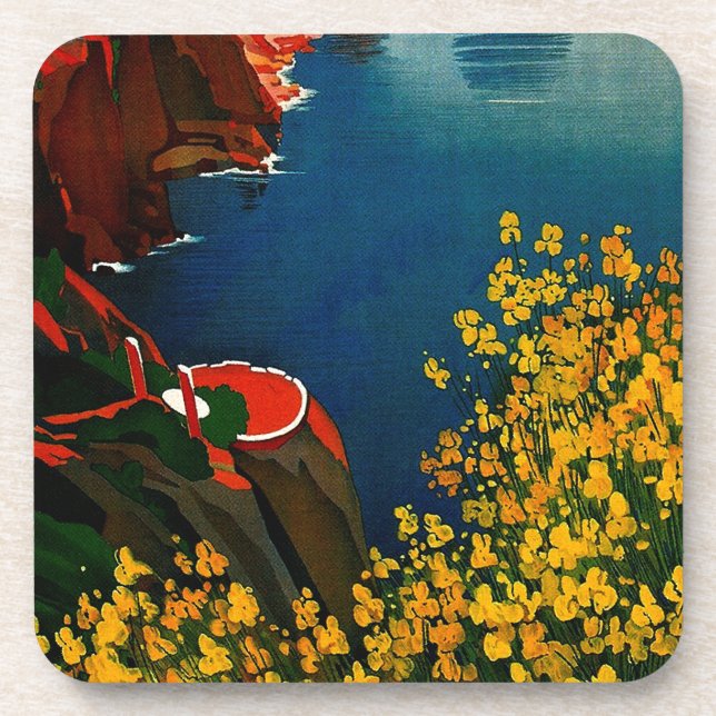 Vintage Capri L'Isola del Sole Italy Beverage Coaster (Front)