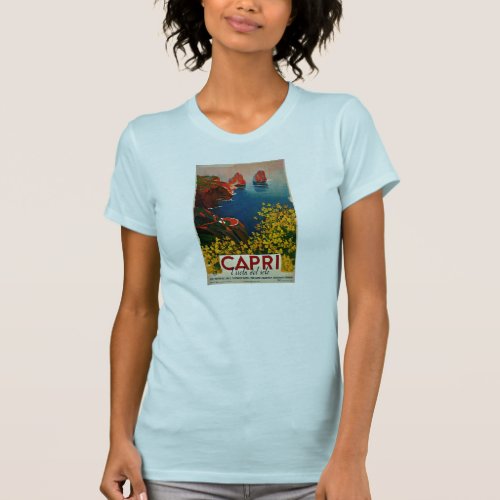 Vintage Capri LIsola del Sole Italy Blue T_Shirt