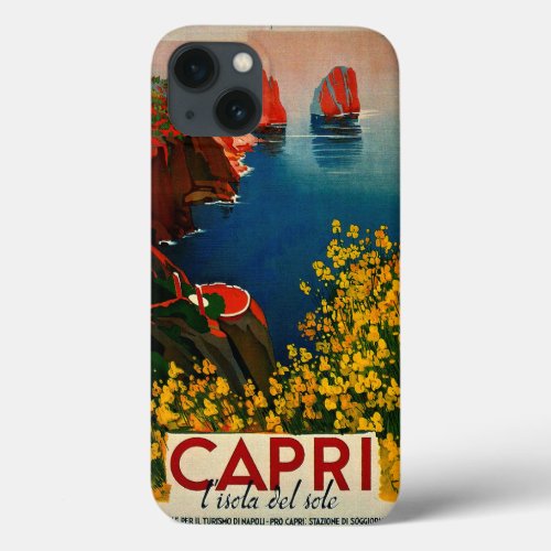 Vintage Capri LIsola del Sole Italy iPhone 13 Case