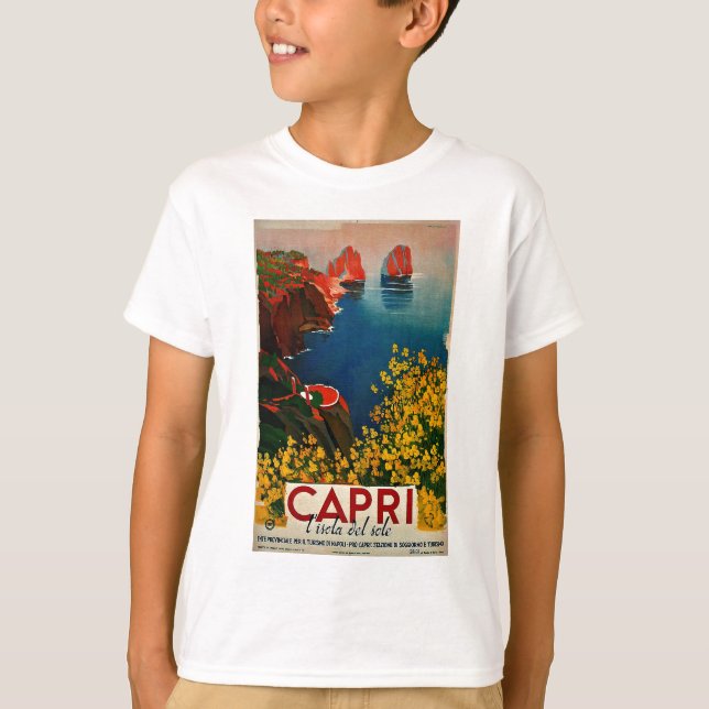 Vintage Capri L'Isola del Sole Italy T-Shirt (Front)