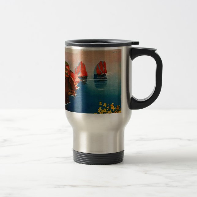 Vintage Capri L'Isola del Sole Italy Travel Mug (Right)