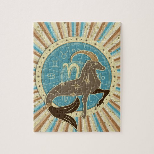 Jigsaw Puzzle Capricorno 1000 Pezzi 75x50cm - Puzzle In Legno Di Qualità Con Poster, Regalo Per Adulti E Ragazzi