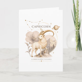 Vintage Capricorn Zodiac Astrology Horoscope Sign Card