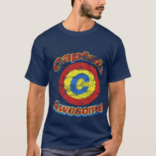 Vintage Captain Awesome Men's Dark Shirt