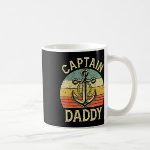Vintage Captain Daddy Boat Pontoon Dad Fishing Sai Coffee Mug