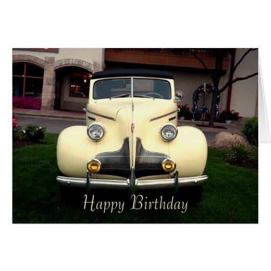 Vintage Car 092 Birthday Card (Front Horizontal)