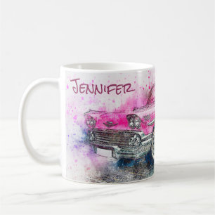 Vintage Car Abstract Graphic Coffee Mug