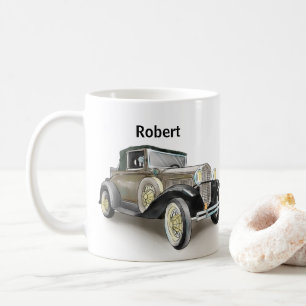 Vintage Car - Add Name - Coffee Mug