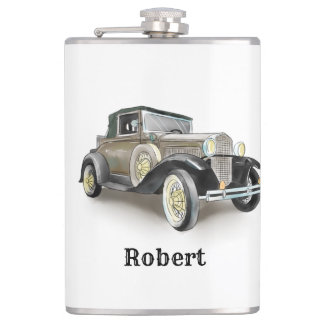Vintage Car - Add Name - Flask