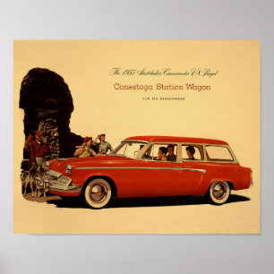 Vintage Car Advertisement Poster