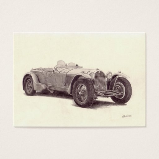 Customizable Vintage Car: Alpha Romeo 8C Business Card Template