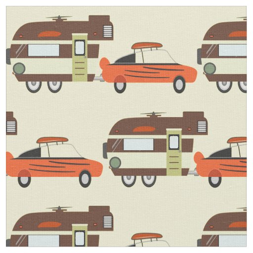 Vintage Car and Camper Thunder_Cove Fabric