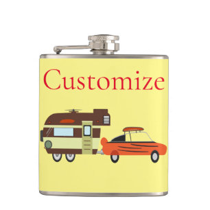 Vintage Car and Camper Thunder_Cove Flask