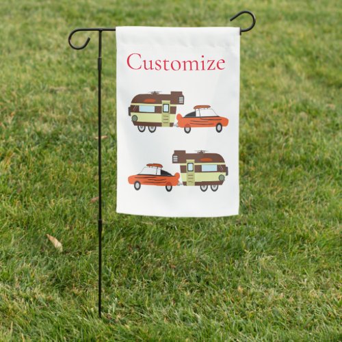 Vintage Car and Camper Thunder_Cove Garden Flag