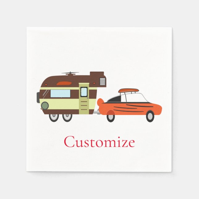 Vintage Car and Camper Thunder_Cove Napkins (Front)