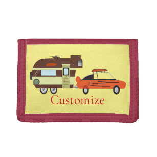 Vintage Car and Camper Thunder_Cove Trifold Wallet