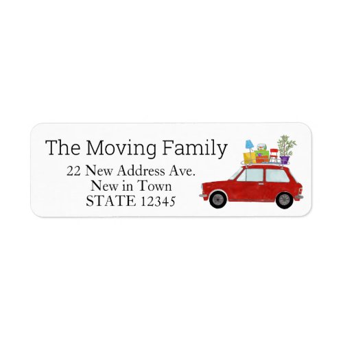 Vintage car and stuff New address label