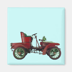 VINTAGE CAR AUTO RESTORATION - AUTOMOTIVE,blue red Magnet