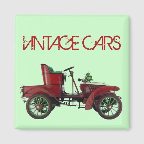 VINTAGE CAR AUTO RESTORATION AUTOMOTIVE Green Red Magnet