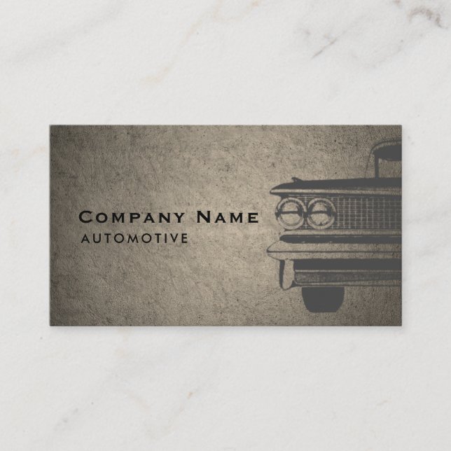 Vintage Car - Automotive Business Card (Front)