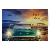 Vintage Car Birthday Card (Front Horizontal)