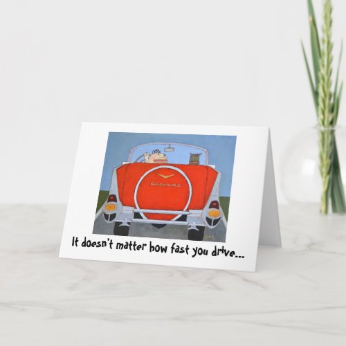 Vintage Car Birthday Card