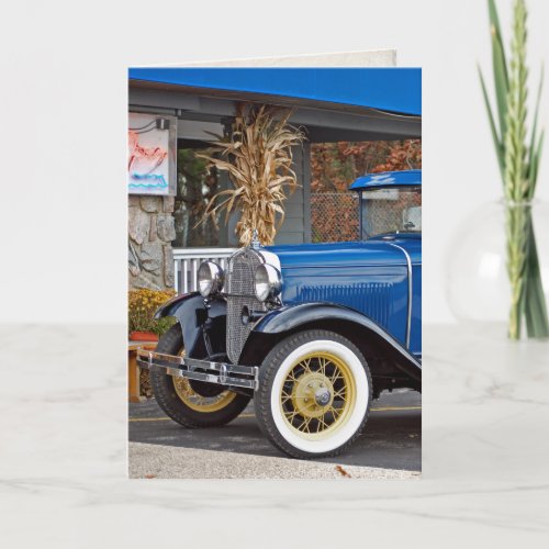 Vintage Car Birthday Card