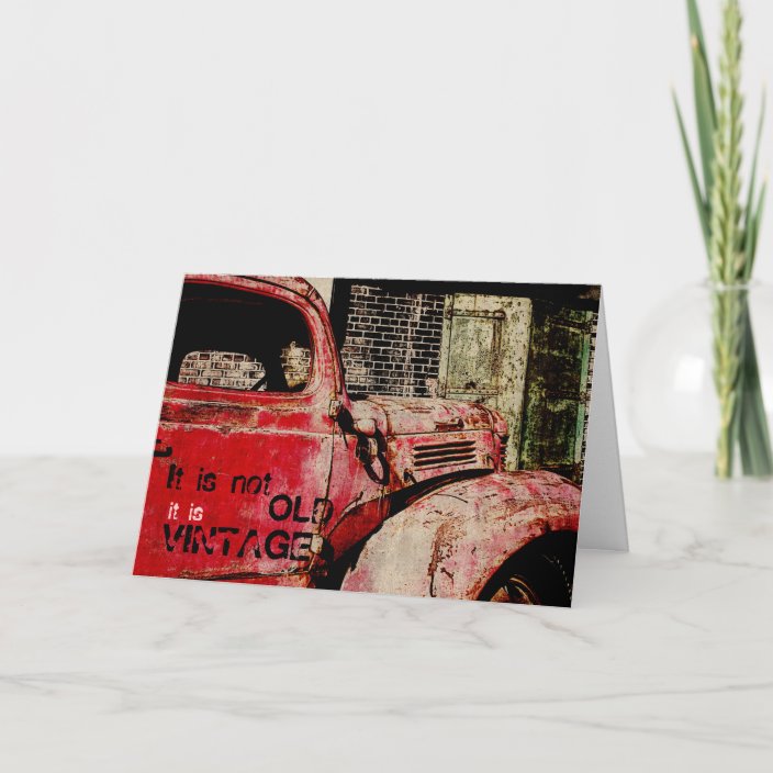 vintage car birthday card | Zazzle.com