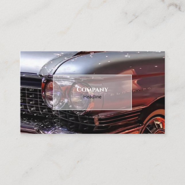 Vintage Car Business Card (Front)