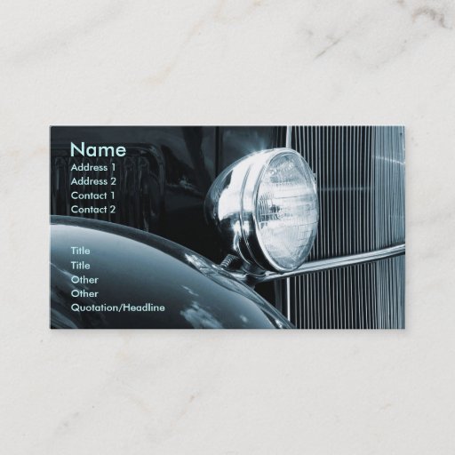 Customizable Vintage Car Business Cards