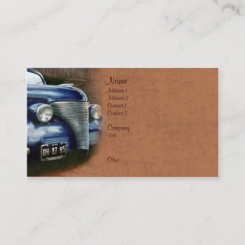 Vintage Car Business Card Template