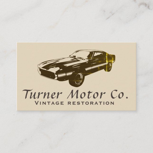Vintage Car Business Card (Front)