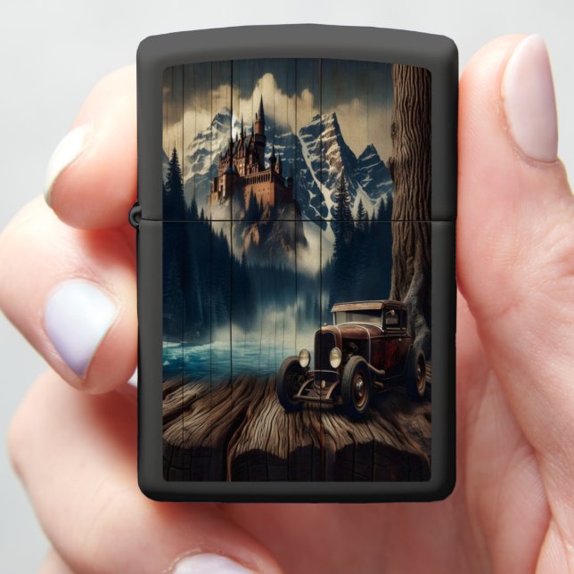 Vintage Car by Mountain Castle Zippo Lighter (In Hand)