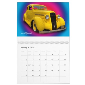 VINTAGE CAR CALENDAR Zazzle