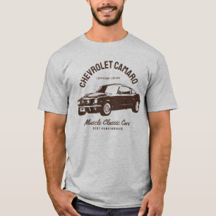 Vintage car Chevrolet camaro typography  T-Shirt