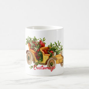 Vintage Car Christmas Mistletoe Thunder_Cove  Coffee Mug