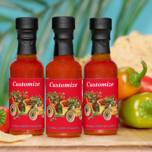 Vintage Car Christmas Mistletoe Thunder_Cove  Hot Sauces