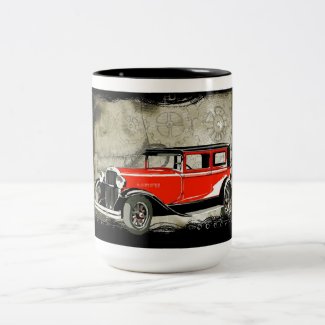 Vintage car coffee mug