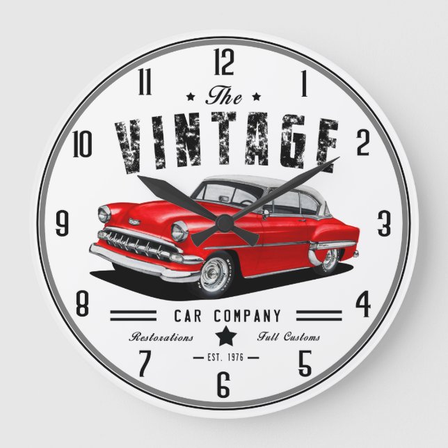 Vintage Car Company Bel Air Large Clock (Front)
