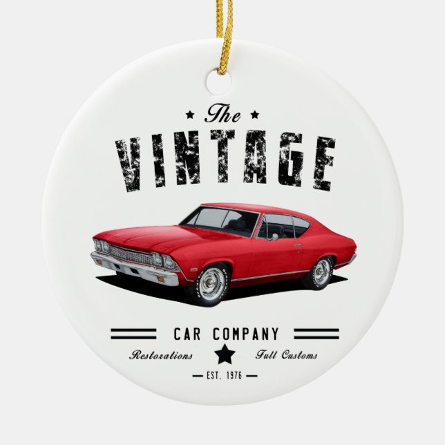 Vintage Car Company Chevelle Ceramic Ornament (Front)
