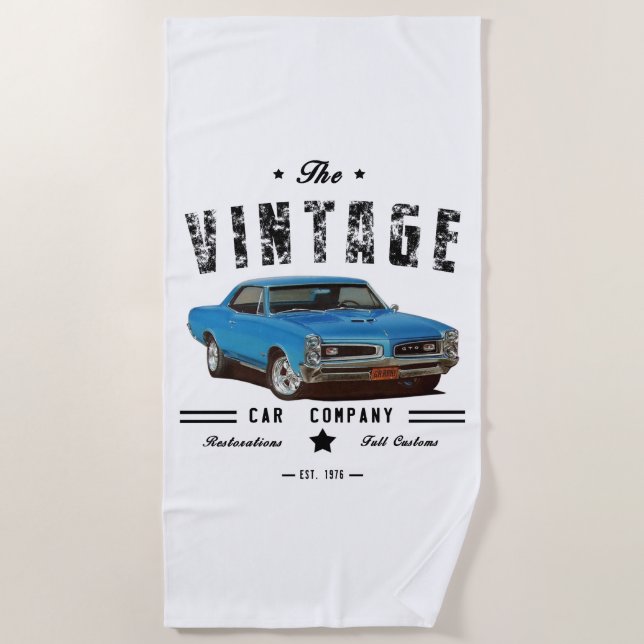 Vintage Car Company GTO Beach Towel (Front)