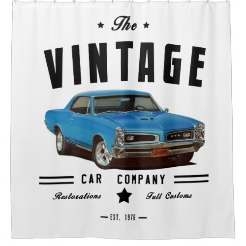 Vintage Car Company GTO Shower Curtain