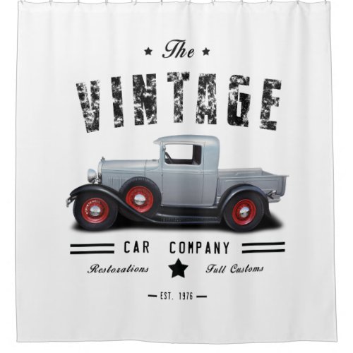 Vintage Car Company Street Rod Shower Curtain