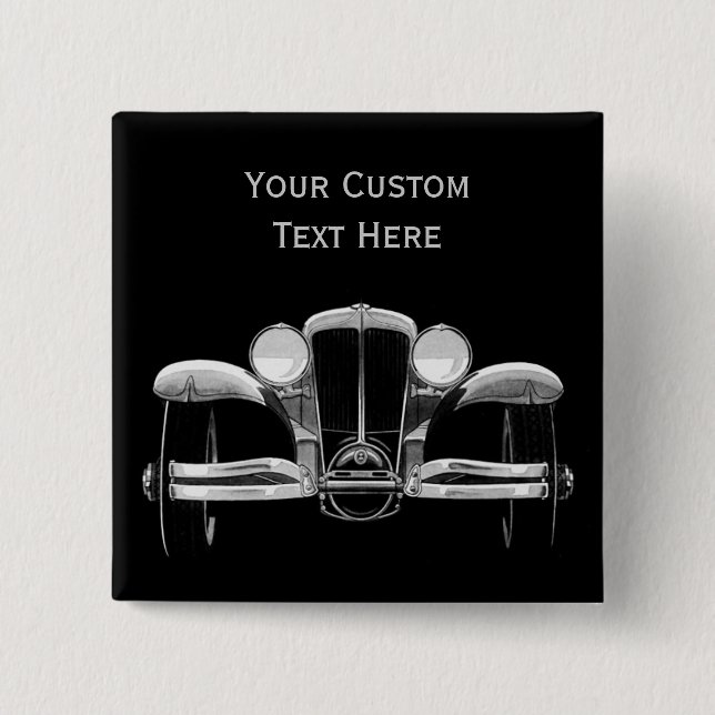 Vintage car custom button (Front)