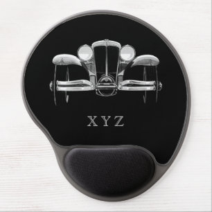 Vintage car custom monogram mousepad