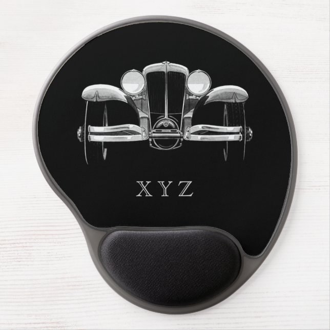 Vintage car custom monogram mousepad (Front)